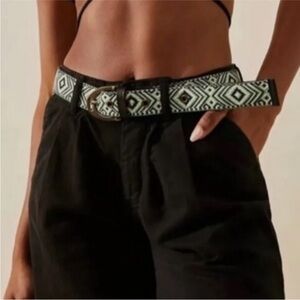 FP Movement by Free People Geometric Belt - Black and White